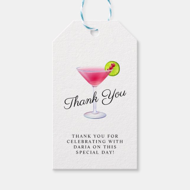 Cosmo Cocktail Party - Étiquettes cadeaux (Devant)