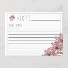 Cosmo Floral Rezept Card Ankündigungspostkarte
