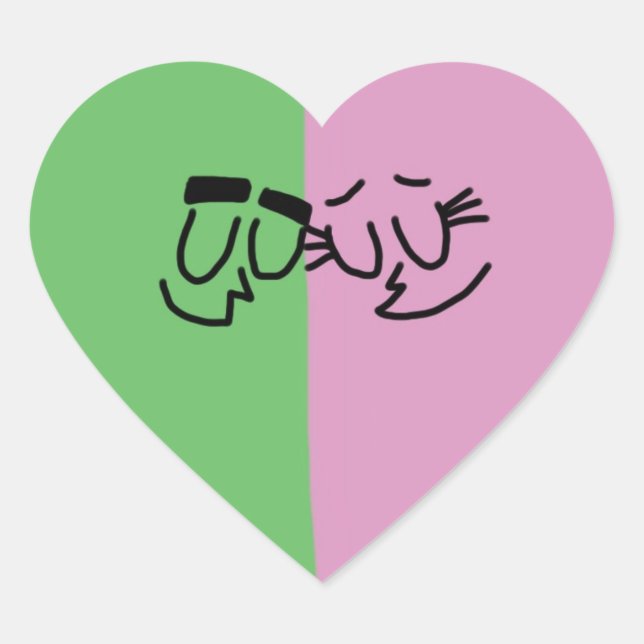Cosmo und Wanda Heart Stickers (Vorderseite)