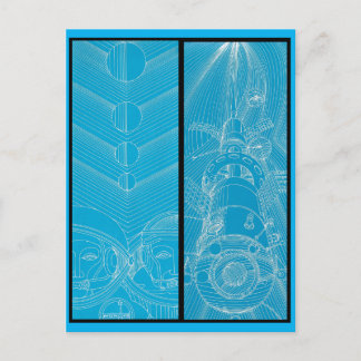 Cosmonaut Four Postcard Postkarte