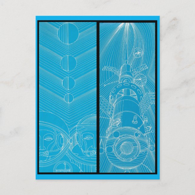 Cosmonaut Four Postcard Postkarte (Vorderseite)