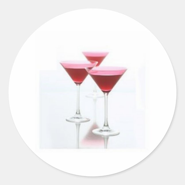 COSMOPOLITAN MARTINI RUNDER AUFKLEBER (Vorderseite)