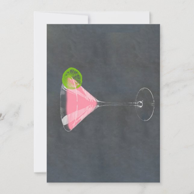 Cosmopoliter Cocktail Einladung (Vorderseite)