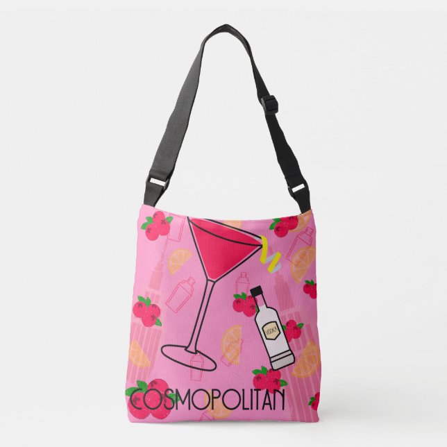 Cosmopoliter Cocktail Tragetaschen Mit Langen Trägern (Vorderseite)