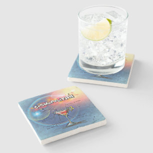 Cosmopolitischer Cocktail (#2 von 12 Sets mit Reze Steinuntersetzer