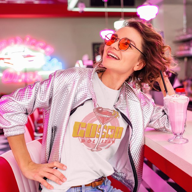 Cosmopolitischer Cocktail Cosmo Summer Party Retro T-Shirt (Von Creator hochgeladen)