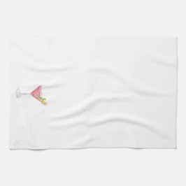 Cosmopolitischer Cocktail in Wasserfarbe Geschirrtuch