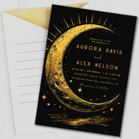 Cosmos Black Dreamy Mystical Moon Night Wedding