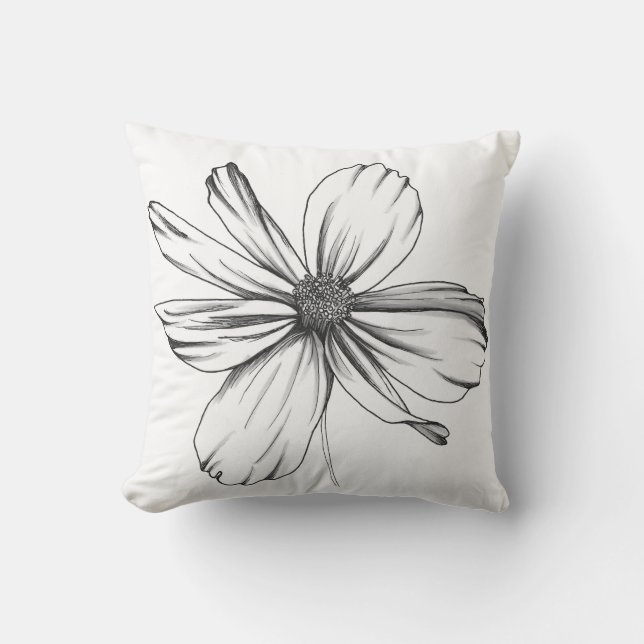 Cosmos-Blume-Kissen Kissen (Vorderseite)