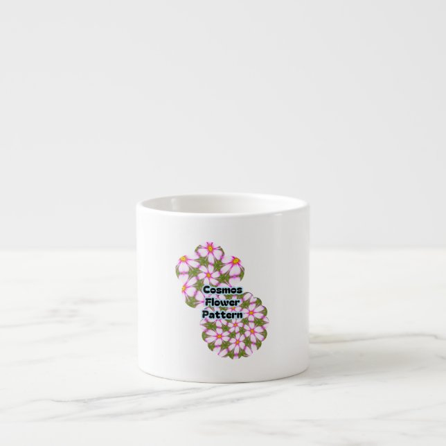 Cosmos-Blume-Muster Espressotasse (Vorderseite)