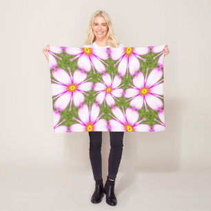 Cosmos-Blume-Muster Fleecedecke