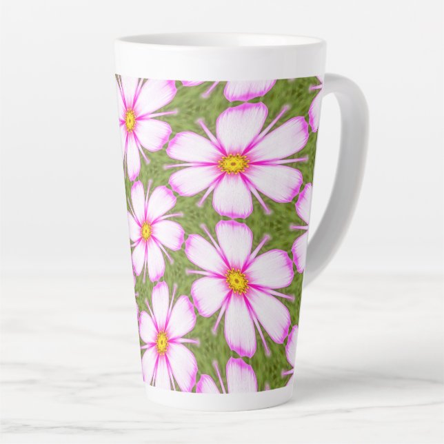 Cosmos-Blume-Muster Milchtasse (Rechte Ecke)