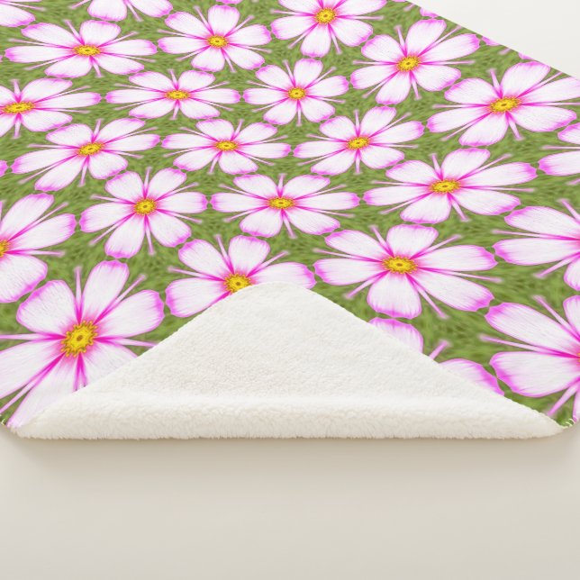 Cosmos-Blume-Muster Sherpadecke (3/4)