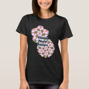 Cosmos-Blume-Muster T-Shirt