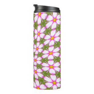 Cosmos-Blume-Muster Thermosbecher