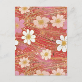 Cosmos Chiyogami Postkarte