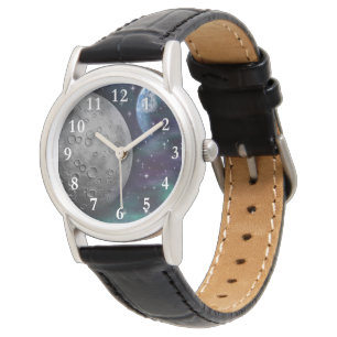 Cosmos Classic Black Leather Wrist Watch Armbanduhr
