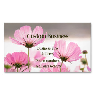Cosmos Garden Blume Blumen Magnetische Visitenkarte