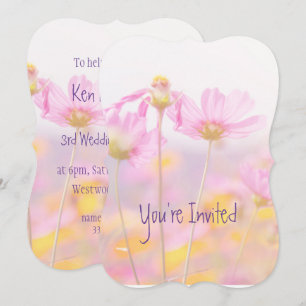 Cosmos Garden Blume zum Hochzeitstag Einladung