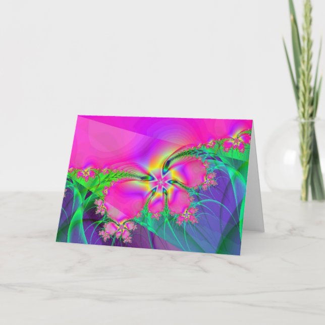 Cosmos Garden Feiertagskarte (Vorderseite)