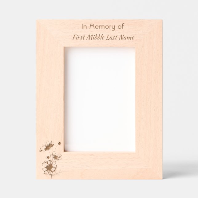Cosmos Garden Flowers Memorial Keepsake  Geätzte Rahmen (Vorderseite)