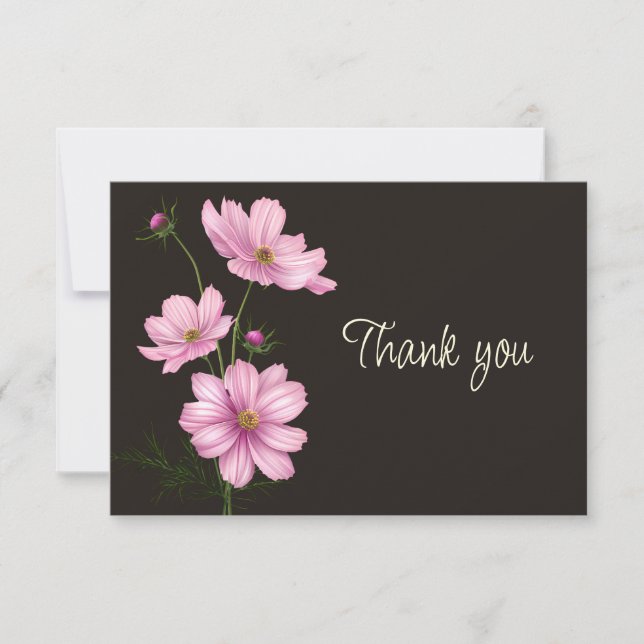 Cosmos-Garten-Blumen-Blumenstrauß Danke (Vorderseite)