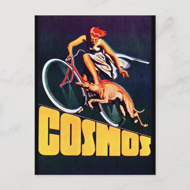 Cosmos Greyhound Bicycle Postkarte (Vorderseite)