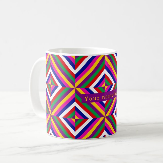 Cosmos-infinite Personalized Mug - Yellow/Purple Kaffeetasse (Vorderseite Links)