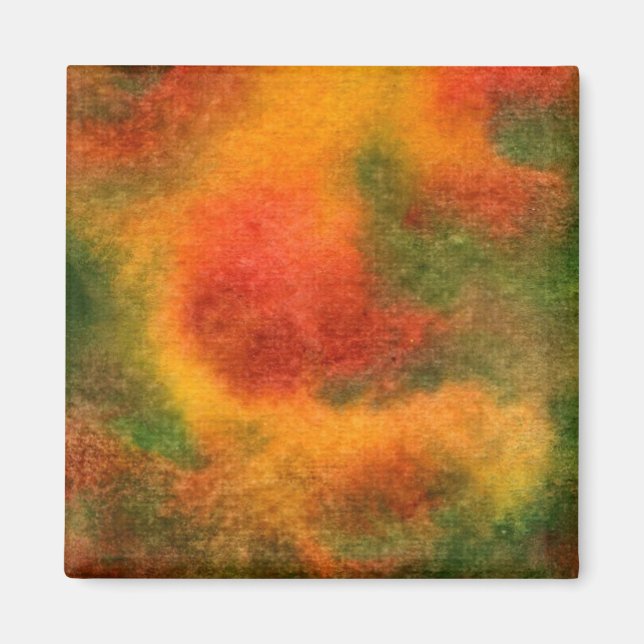 "Cosmos Jaune" Magnet d'art Abstrait (Devant)