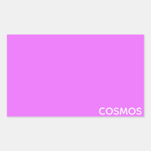 Cosmos lila Farbname Rechteckiger Aufkleber