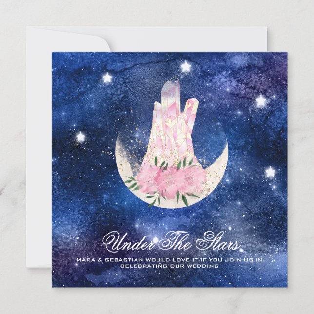 *~* COSMOS MOON CRYSTAL Website UAWG AR14 Wedding Einladung (Vorderseite)