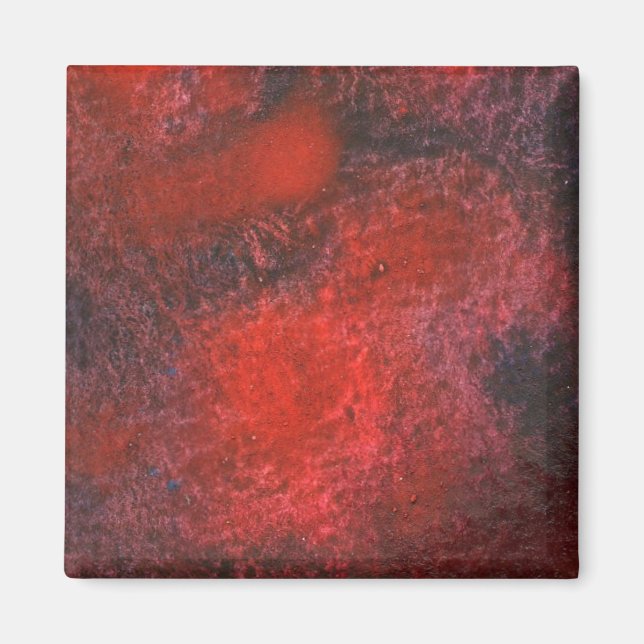 "Cosmos Red" Abstrakt Art Magnet (Vorne)