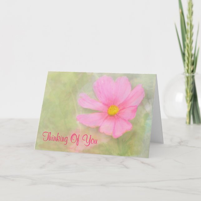 Cosmos Rose Blank Pense De Votre Carte (Devant)