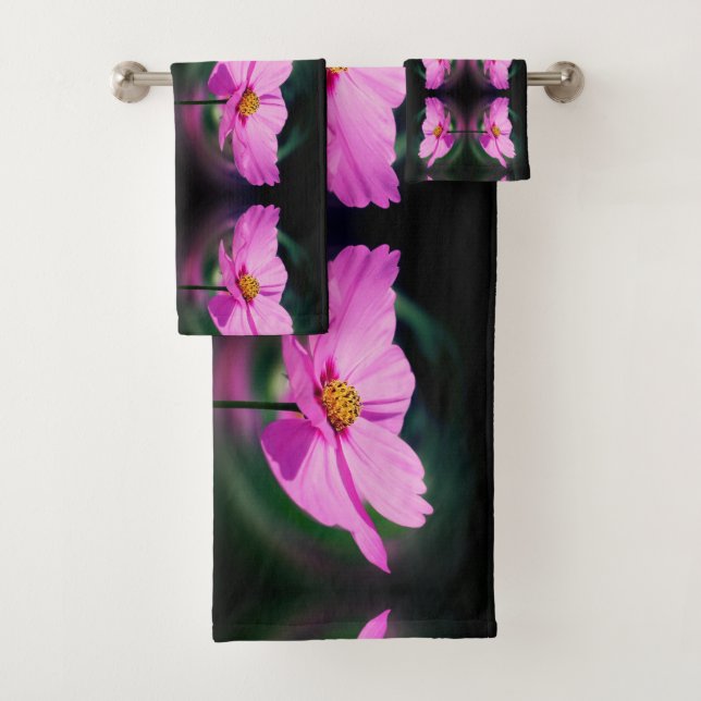 Cosmos rose unique Fleur Motif Abstrait (En situation)