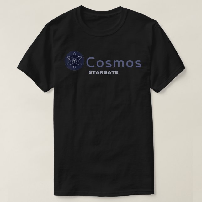 Cosmos Stargate ATOM Crypto Geschenk Kryptowährung T-Shirt (Design vorne)