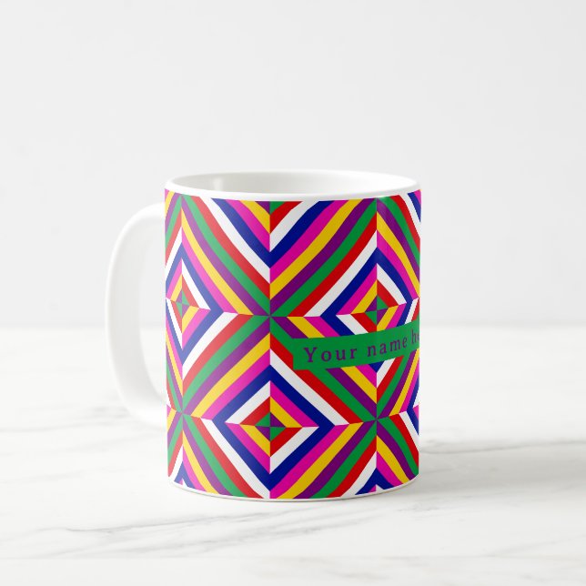 Cosmos-unendliche Personalisierte Tasse - Lila/Grü (Vorderseite Links)