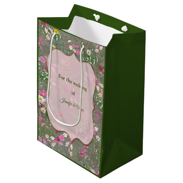 Cosmos Wilderness Wild-Blume Mittlere Geschenktüte (Vorderseite Schrägansicht)