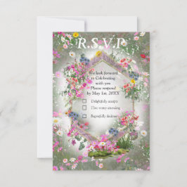 Cosmos Wilderness Wild-Blume RSVP Karte