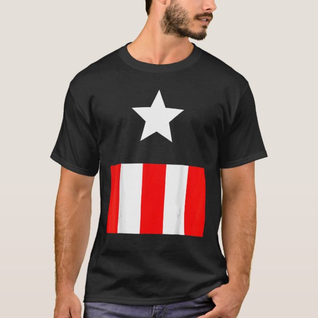 Cosplay Vintag amerikanische Flagge T-Shirt (Vorderseite)