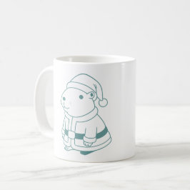 Cosplay-Weihnachtsmann Capybara Kaffeetasse