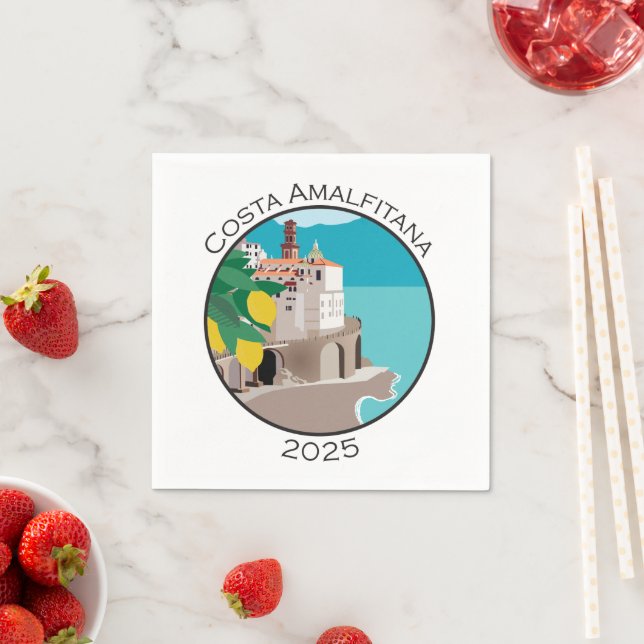 Costa Amalfitana Cocktail Napkin Logo B Serviette (Beispiel)