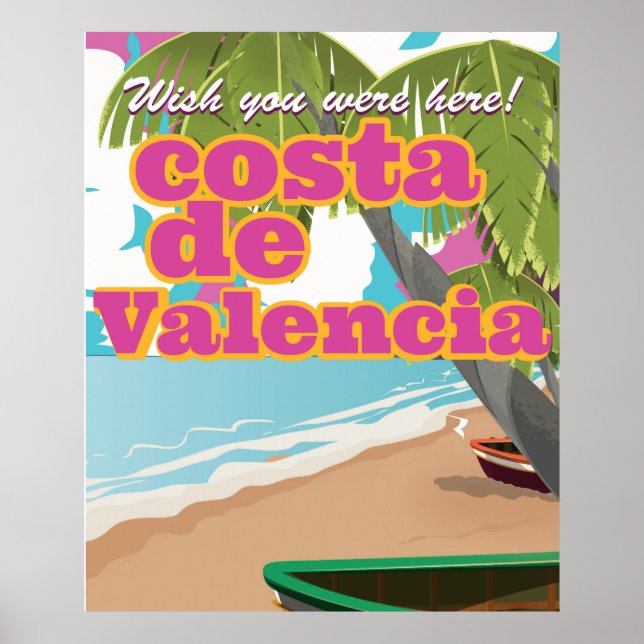 Costa Blanca Vintage Reiseposter Poster (Vorne)
