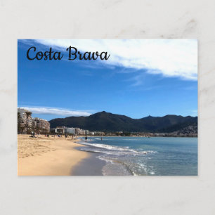 Costa Brava, Spanien - Beach Foto Postkarte