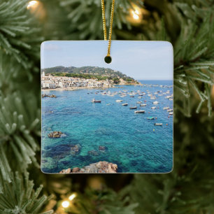 Costa Brava Spanien Landschaftliches Blue Ocean Tr Keramikornament
