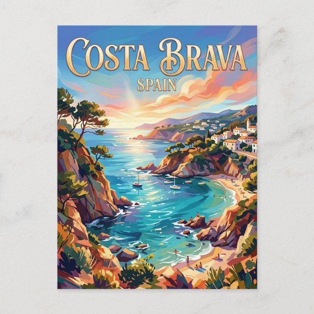 Costa Brava Spanien Postkarte (Vorderseite)