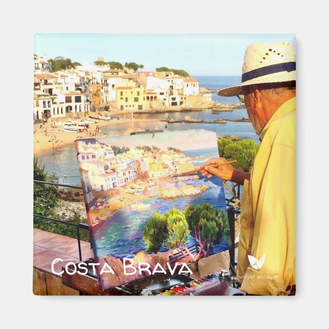 Costa Brava, Spanien: Reisemagnet durch Velvet Esc Magnet (Vorne)