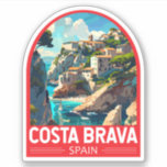 Costa Brava Spanien Reisen Kunst Vintag Aufkleber<br><div class="desc">Costa Brava retro Vektor Reise Design. Die Costa Brava ist eine Küstenregion Kataloniens im Nordosten Spaniens.</div>