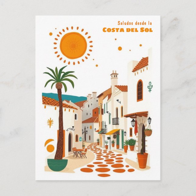 Costa del Sol Spanien Urlaub Mitteldalmatien Postk Postkarte (Vorderseite)