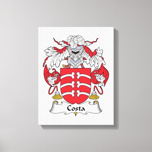 Costa Familienwappen Leinwanddruck (Vorderseite)