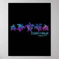 Costa Maya Beach Design _ Tribal Turtle Geschenk